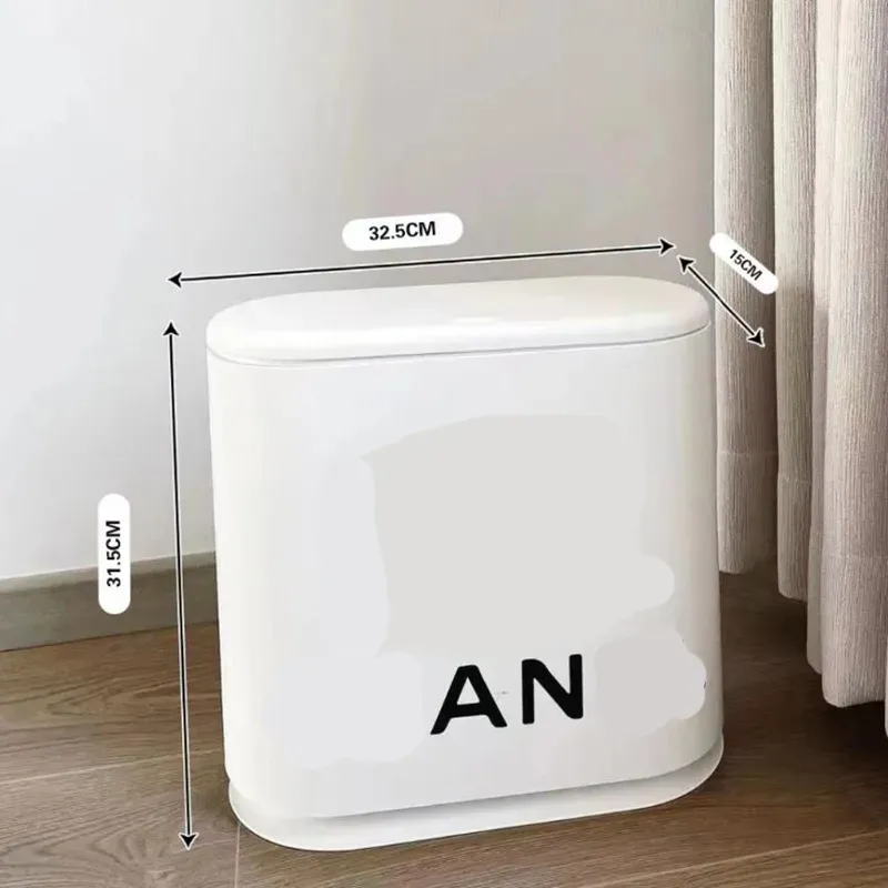 Household Cleaning Tools Waste Bin Large Capacity Household Bathroom Light Luxury Bedroom Kitchen Living Room Garbage Bin Paper Basket