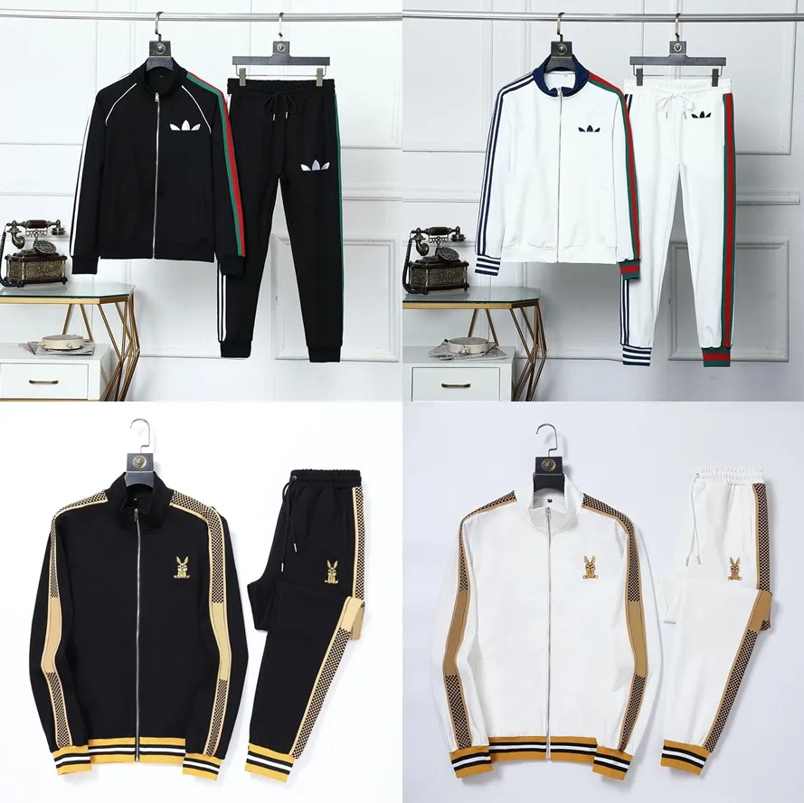 Mens TrackSuit Designer Mens مجموعة من البلوزات الفاخرة السحاب كلاسيكي طويل الأكمام الطويل الجيب