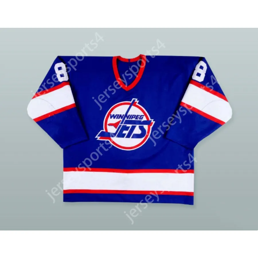 Custom TEEMU SELANNE WINNIPEG JETS HOCKEY JERSEY NEW Top Ed  S-M-L-XL-XXL-3XL-4XL-5XL-6XL