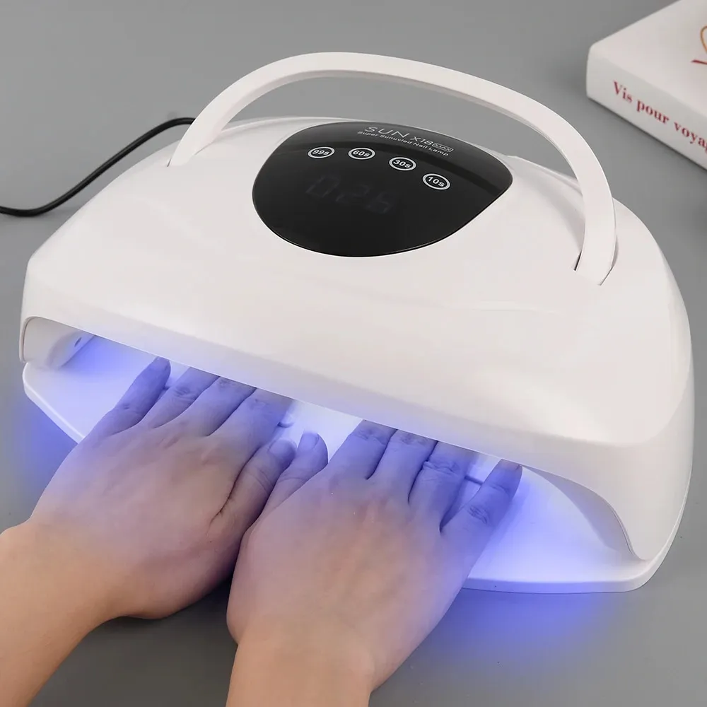 Nail Dryers SUN X18 Max EU Plug UV LED Lamp For Fast Drying Gel Polish Dryer 72LEDS Home Use Ice With Auto Sensor Manicur 231204