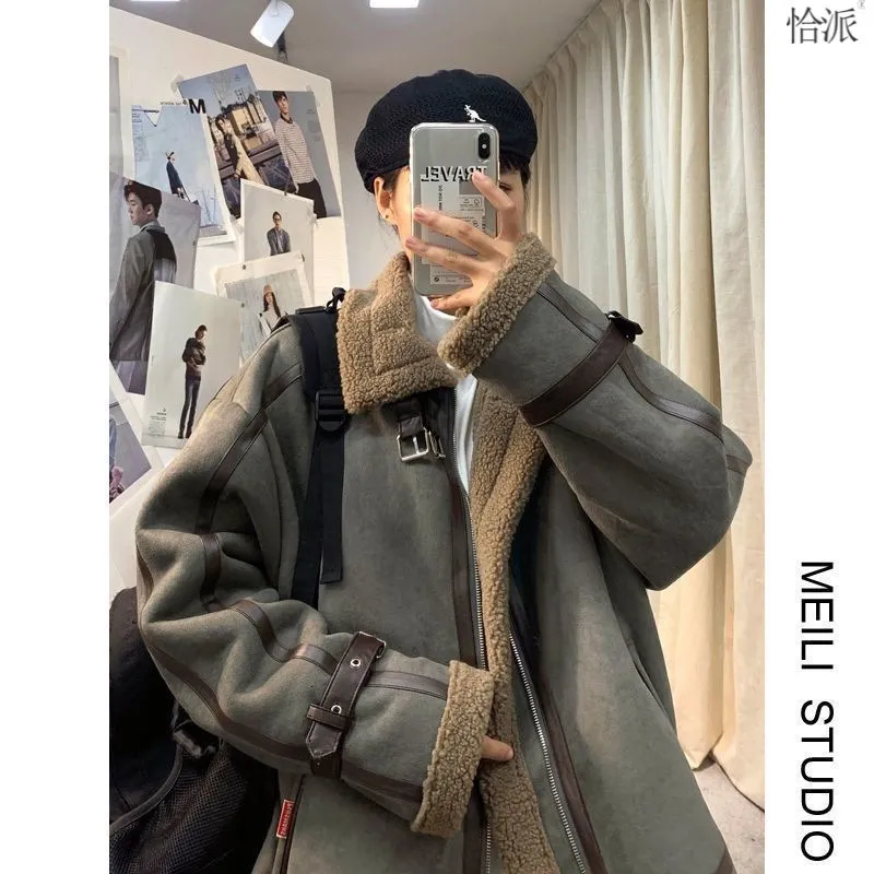 Veste D'Hiver Femme Gothique Punk - Coupe Oversized, Style Rétro Streetwear Harajuku - Chaud, Poche, Noir