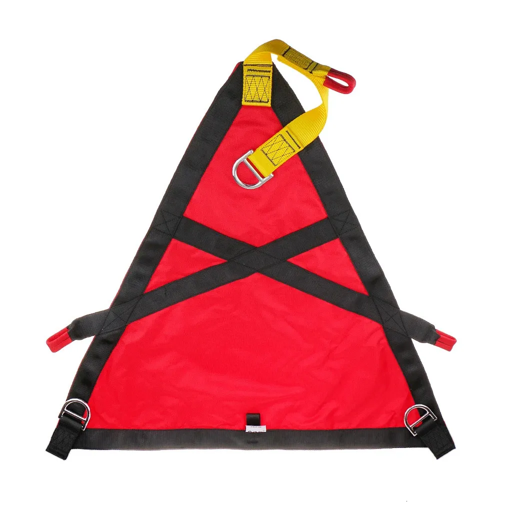 Triangle Evacuation Climbing Harness for Outdoor Cave Rescue, 18KN Red ...