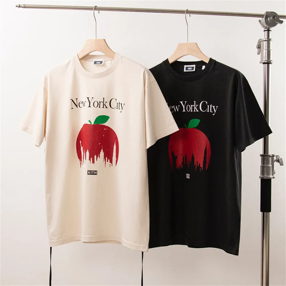 Kith X New York Tシャツメンズデザイナー高品質のシャツティーワークアウトメン用特大のTシャツ100％コットンTシャツヴィンテージ半袖