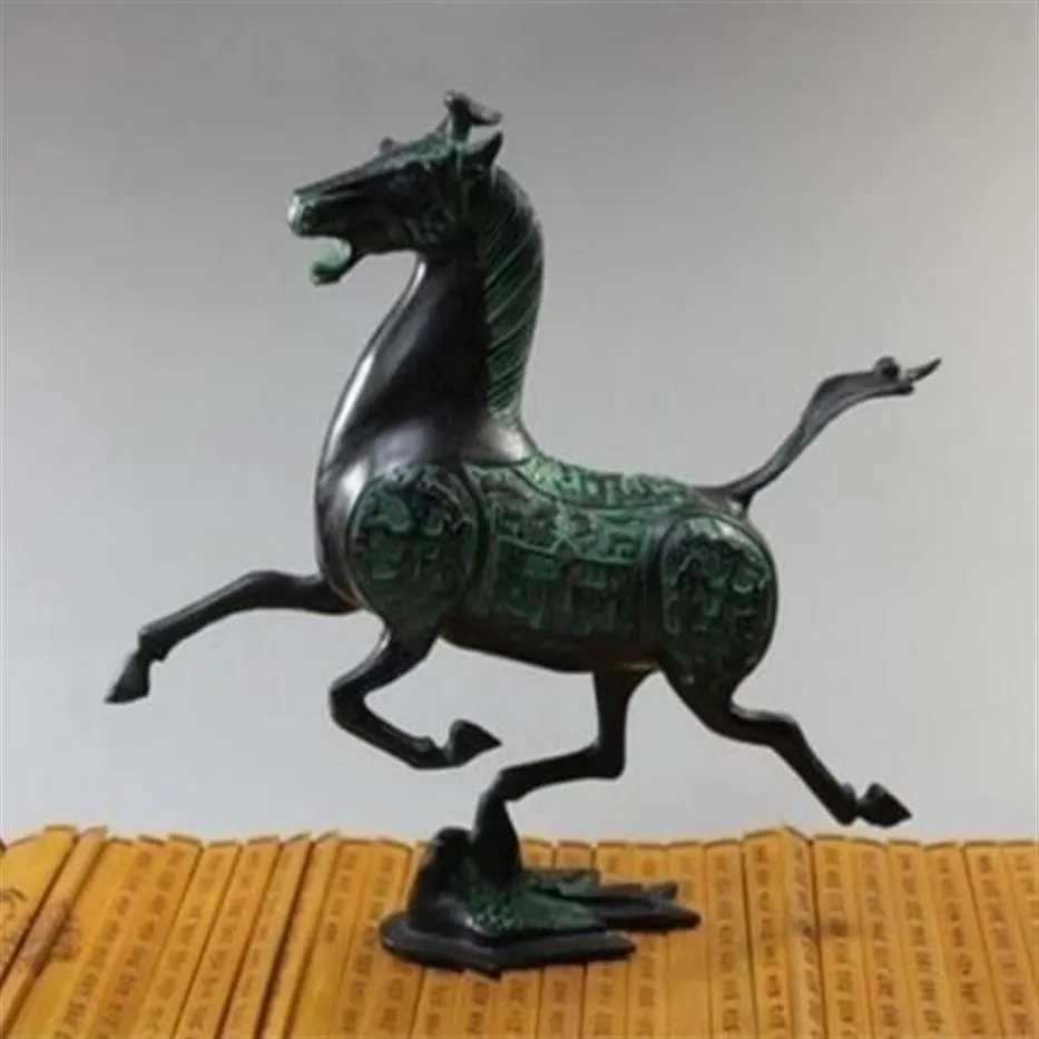 Exquisite Old Chinese bronze statue horse fly swallow Figures Healing Medicine Decoration 100% Brass Bronze269m