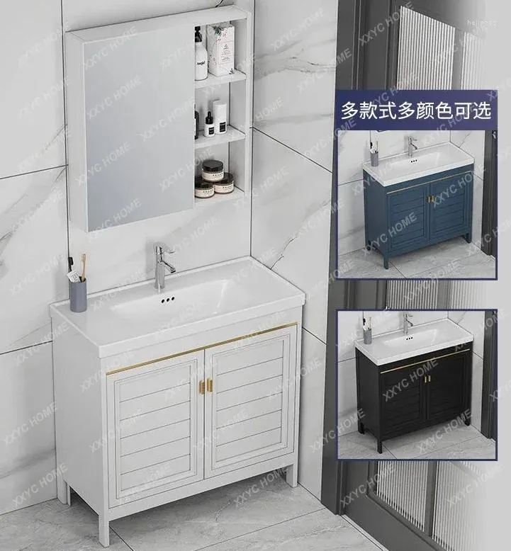 Bathroom Sink Faucets Wide Floor Type Cabinet Combination Small Apartment Wash Basin Balcony Ark