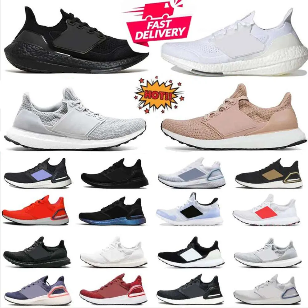 Designer Ultarboost 19 Running Shoes Ultra 4.0 Treiple Black White DNA Gray Three Ash Peach Core Dash Tennis Trainers Sneakers Big Size 47