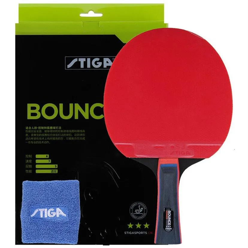 100% original Stiga PRO rebond 3 étoiles raquette de Tennis de Table boutons de Ping-Pong dans les raquettes offensives T191026276O