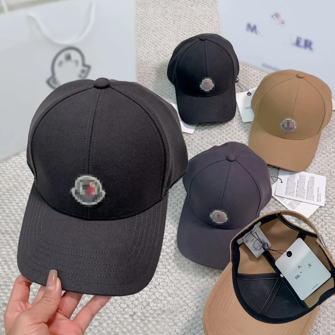 럭셔리 야구 모자 Monclir Cap 2024 패션 야구 모자 남자와 여자 스포츠 캡 Casquette 디자이너 조절 가능한 트럭 운전사 모자 공식 같은 스타일 1 : 1 복제품