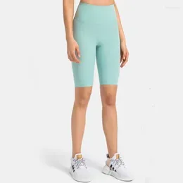 Active Shorts With Logo Align High-waisted Tight Women No Awkwardness Line Running Fitness 5 Points Pants High Wais Slimming Yoga