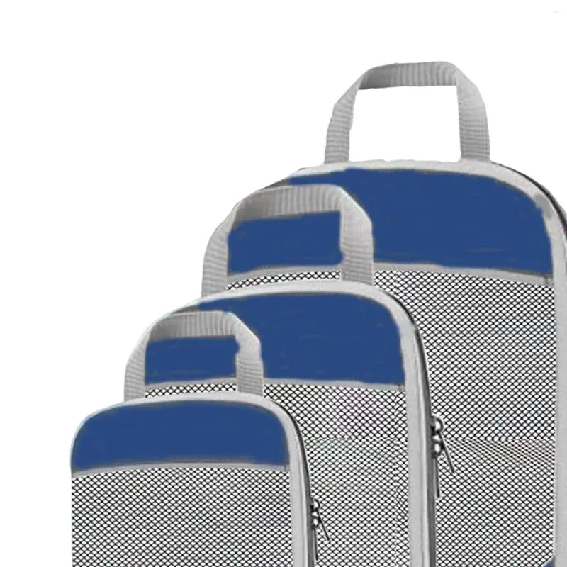 Duffelväskor 3st Compression Packing kuber Suftväska resväska återanvändbar för backpacker