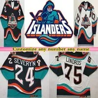 1995 Retro  Islanders Fisherman CCM Jersey Hockey Wendel Clark Brett Lindros Zdeno Chara Bertuzzi Navy Blue White Alternate Stitched