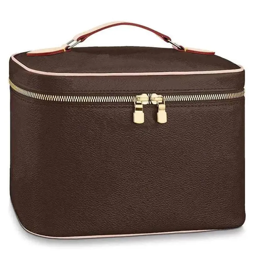 HH Bucket schöne Toiletten Make -up -Taschen Beutel BB PM Mini Handtasche Geldbeutel Damen Kuhläden Leder Waschtisch Crossbody Schulter Kosmetik 3035