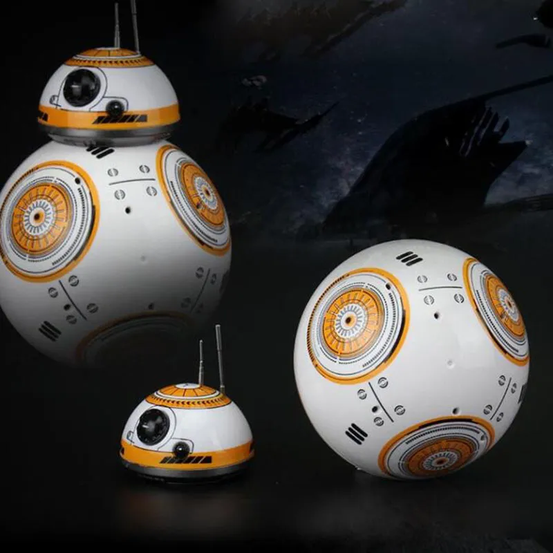 RC oyuncak uzay çocuk BB8 Akıllı Akıllı Robot Oyuncak Dans Spinning Ball Işık Oyuncak Çocuk Robot Yıldız Yahudi Boy Karikatür Robot Oyuncak Model Kiti Aksiyon Figürü Çocuk Oyuncaklar