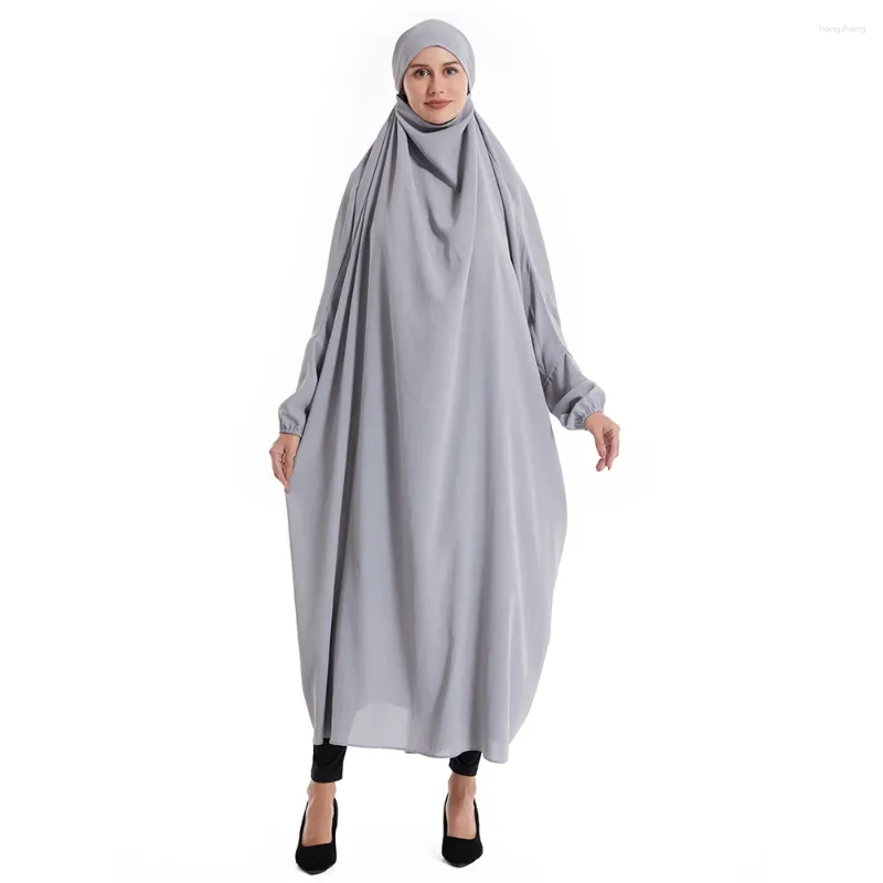 Abbigliamento etnico eid con cappuccio da donna musulmana abito hijab abbiglia