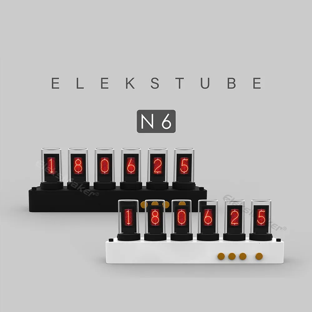 Bureautafelklokken EleksMaker EleksTube IPS6-Bit IPS Retro Glows Analoog Nixie Tube elekstube clockelekstube N6 Elekstube Youth Edition 231205