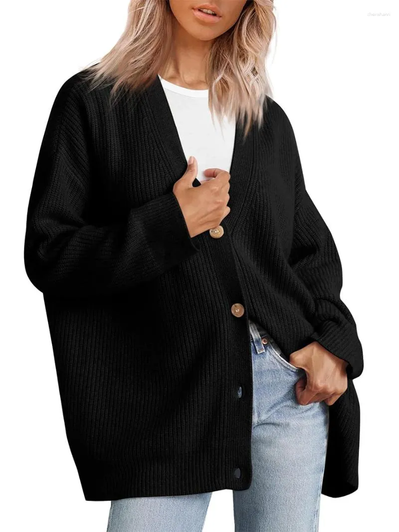 Cardigan oversize Gloomia lavorato a maglia da donna per donna manica lunga con scollo a V abbottonato cappotto maglione leggero sciolto lavorato a maglia aperto sul davanti