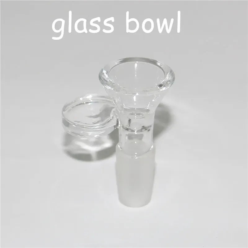 Narguilés de bol en verre transparent de 4 mm d'épaisseur avec joint mâle de 14 mm 18 mm pour plate-forme pétrolière bong ZZ