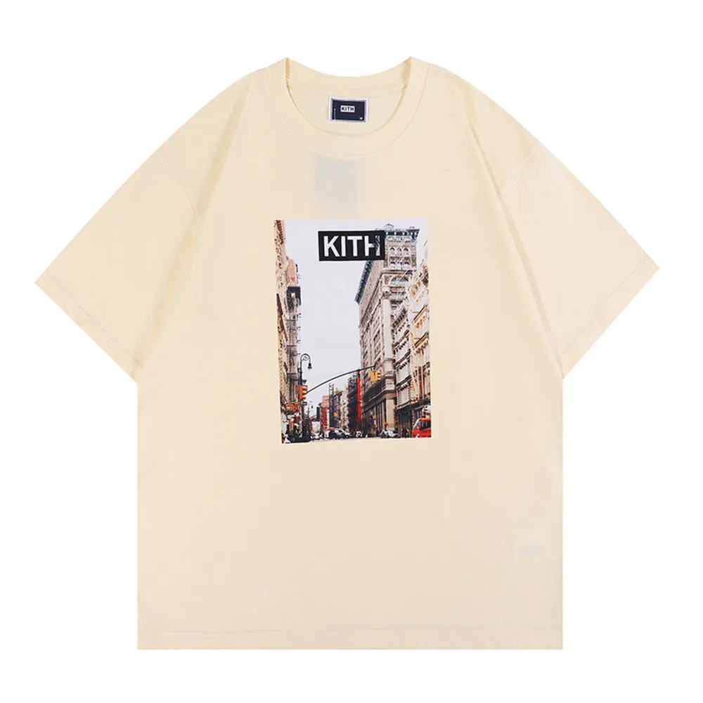 Kith X New York Camiseta para hombre Diseñador Camisetas de alta calidad Camisetas de entrenamiento para hombres Camiseta de gran tamaño 100% algodón Camisetas Kith Vintage Manga corta q1