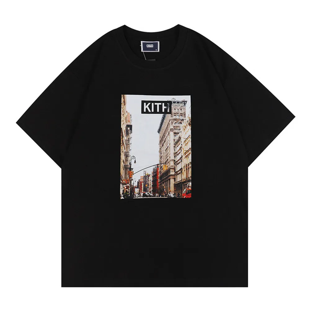 Kith Quality Luxury Pure Cotton T-shirts New York Red Apple Graphic Print T-shirt Kith Summer Mens Womens T-shirt Fashion Casual Shirts for Men Plus Size T-shirt 5754