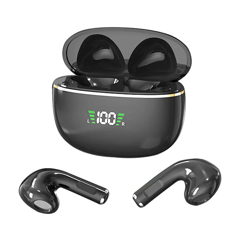 Wireless Apple Phone Earphones Bluetooth Headphones Intelligent Digital Display Long Life Headset Universal Type C Sports Running Half In-ear Earbuds Auto Pairing