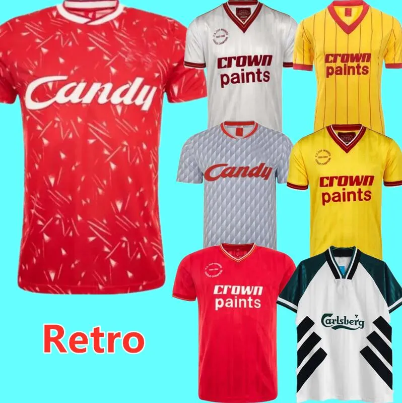 The Reds Soccer Jerseys Retro 1965 2005 2006 2009 2009 2010 2011 Shirts de football à manches longues Torres Gerrard Heskey Owen Barnes Rush 89 91 93 95 01 02 04 05 06 07 08 09 10 11 12