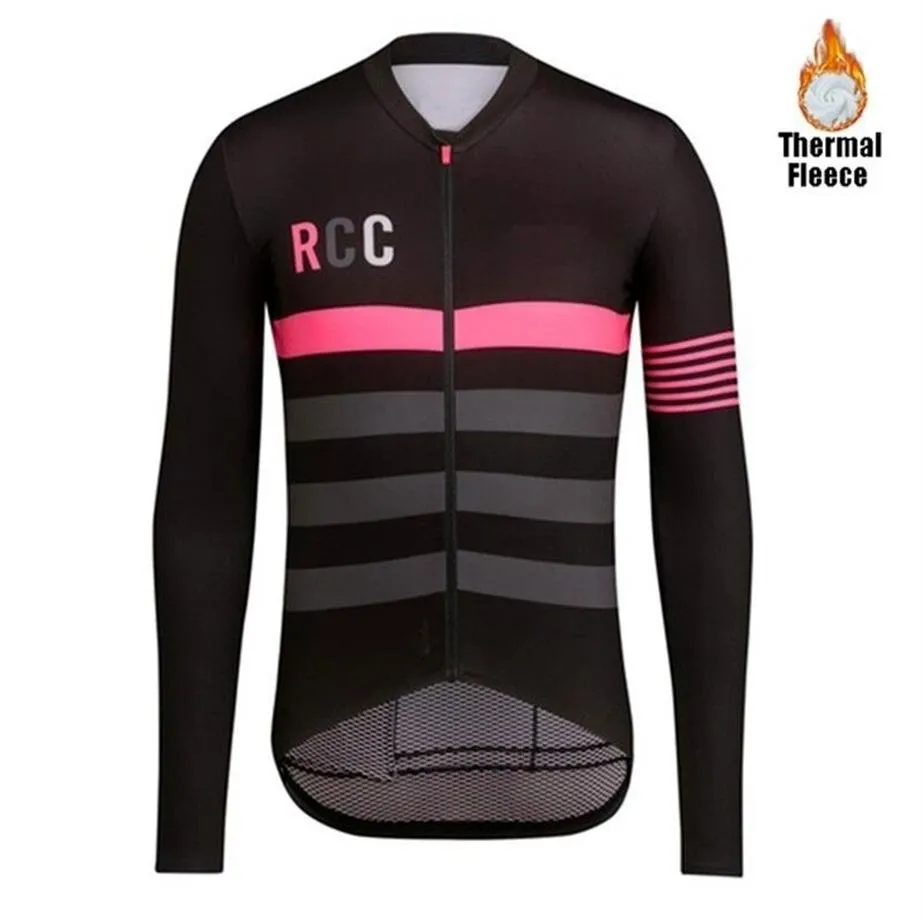 Maillot De cyclisme équipe RCC hiver manches longues maillot De vélo ensemble vélo De route De montagne polaire thermique Ropa De Ciclismo Hombre3307