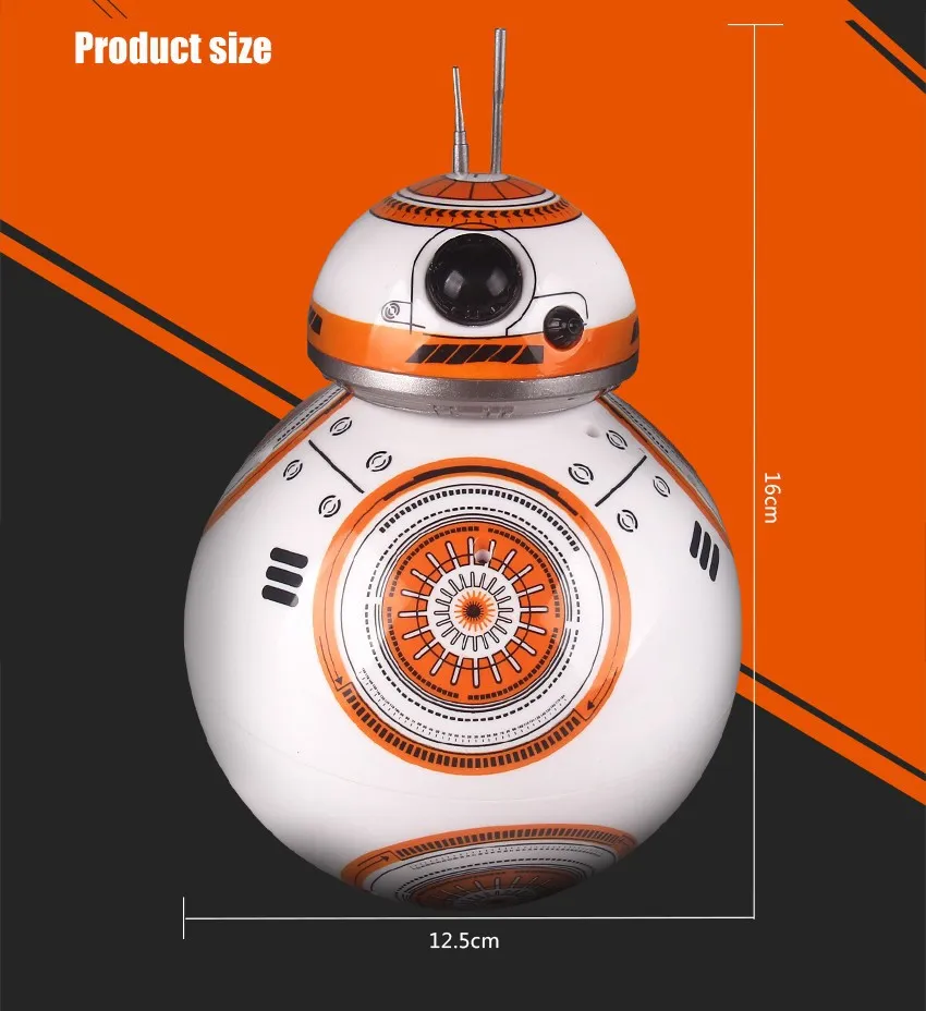 Control Robot Funny Toy Space Star Customize Toy bb8 Figure Model Build Kit Toy Dance Spinning Ball Light Toy Kid Robot For boy Cartoon Robot Toy Model Figure kids Toys