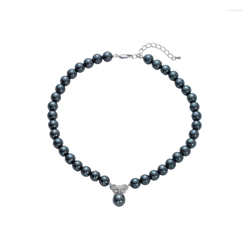 Ketten Mode 18K vergoldet Tahiti schwarze Perle Schmuck Halskette für Frauen Geschenk