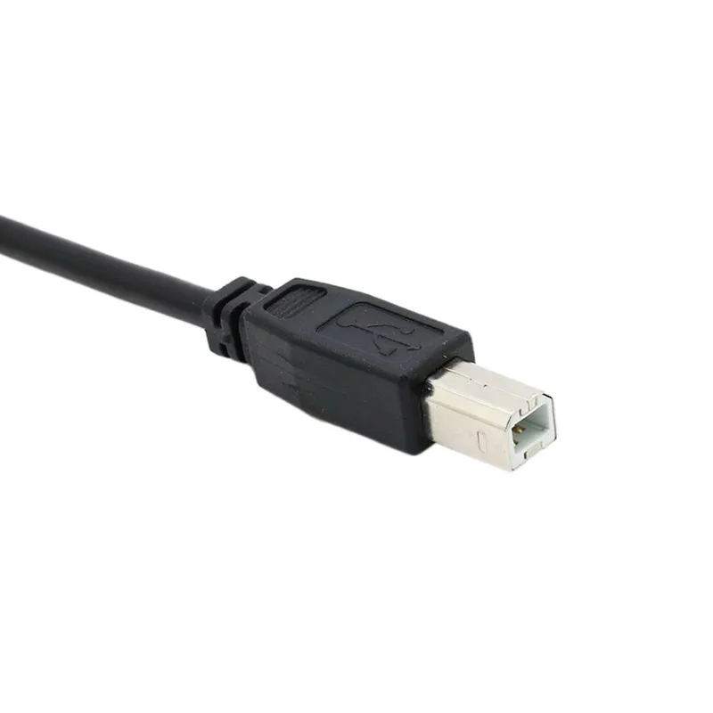 Câble d'extension de données pour Port d'imprimante USB Type B mâle à femelle, montage sur panneau avec fil à vis, 1.5M, noir