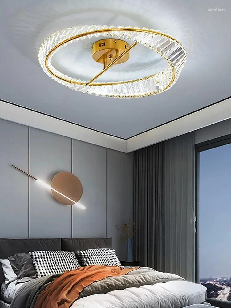 Ceiling Lights Starry Golden Minimalism Design Interior Decorative Crystal Chadnelier Lamp Living Room El Lobby