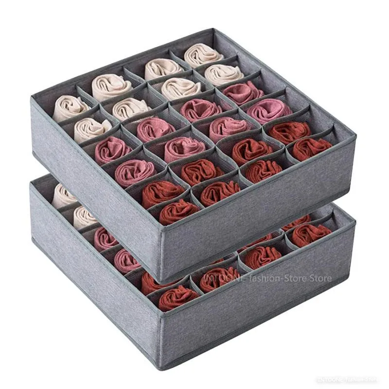 Storage Boxes Bins Underwear Bra Socks Box Cabinet Drawer Organizer Scarf Wardrobe Clothing 231205