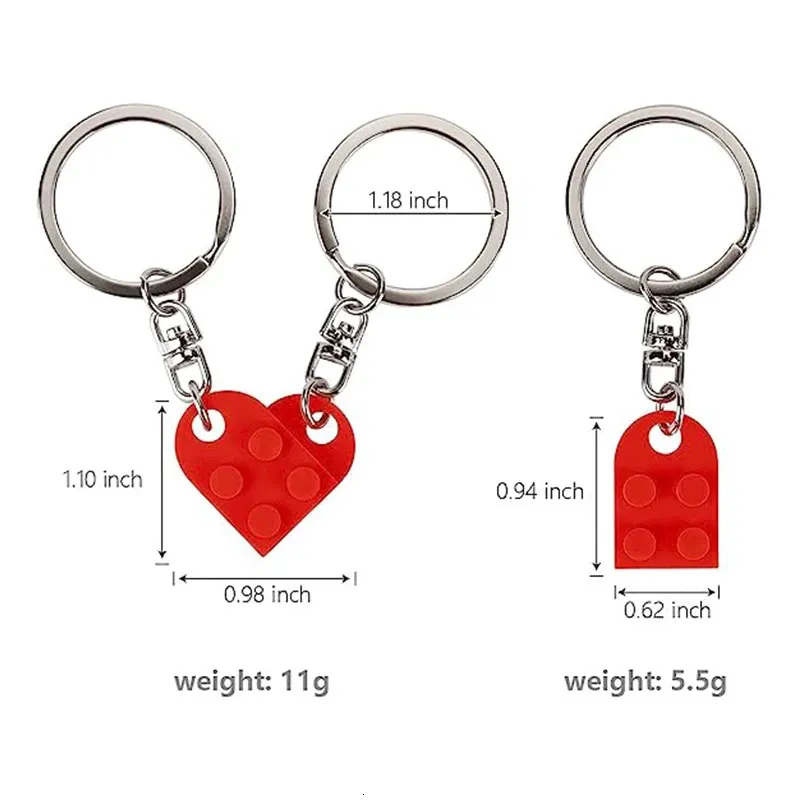 Valentine Couple Keychain Heart Shape Cute Matching Keychains