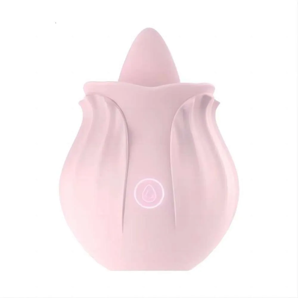 Sex Toys Massagers Rose Toy Vibrator for Women 7 Läges Klitoris Tongle Slicking Vibration G Spot Vibrators Vuxna leksaker Par Nippel Sucker