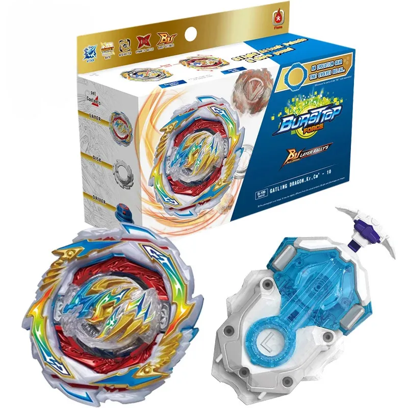 4D Beyblades Dynamite Battle Bey Set B-199 Gatling Dragon Booster B199 Волчок с индивидуальной пусковой установкой Детские игрушки для мальчиков Подарок 231204