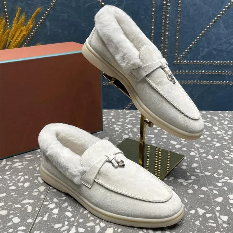 Officine Creative Cream Loafers with Fur Trim Women main image 4