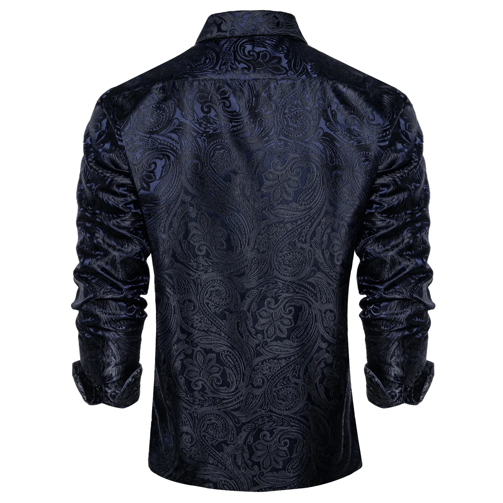 Black paisley dress shirt sales