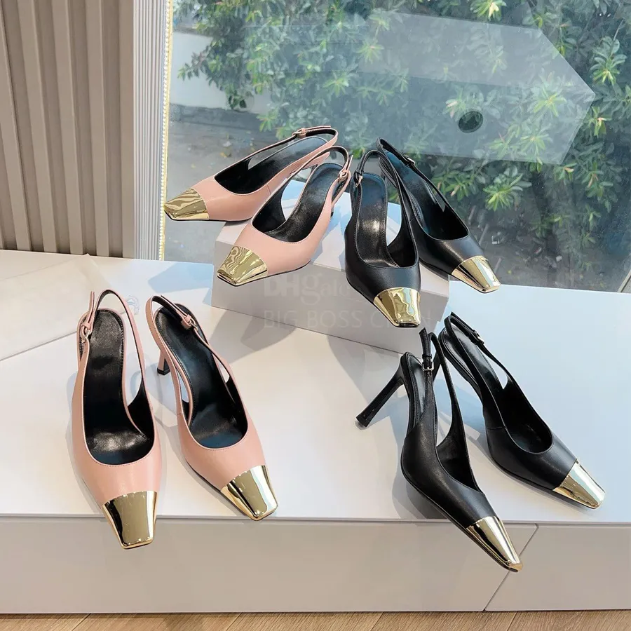 Pointed Toe Black And Gold Kitten Heel Shoes High Heel Black And Gold Heels  Closed Toe, image size:900x900