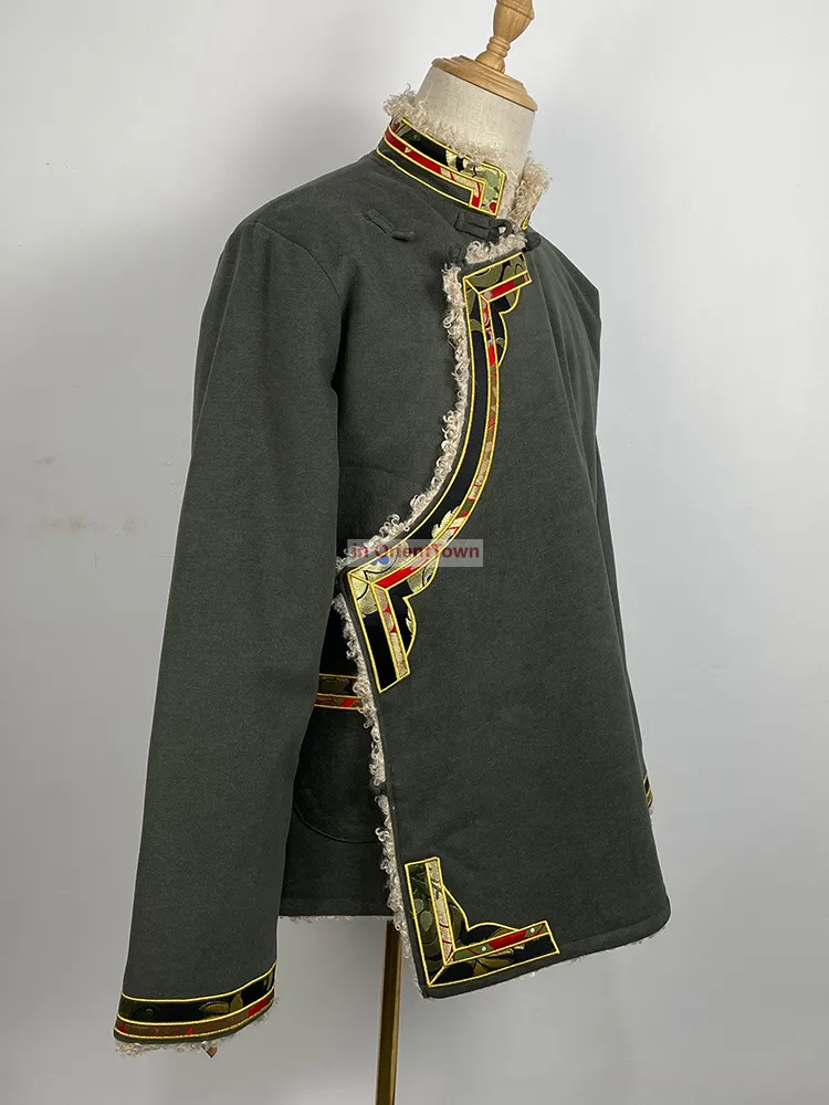 Embroidered Plush Cotton Jacket: Himalayan Clothing Style