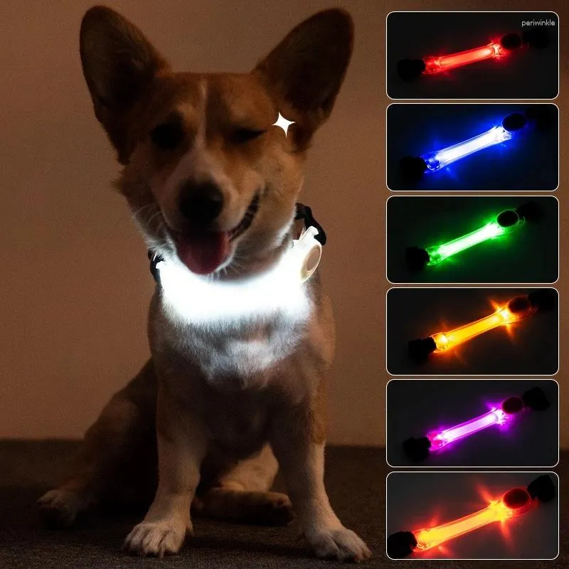 Hundhalsar Anti Lost Safety Glowing Collar Waterproof varning LED -blinkande ljus Strip Tag Pet Harness Arnes Para Perro Tillbehör