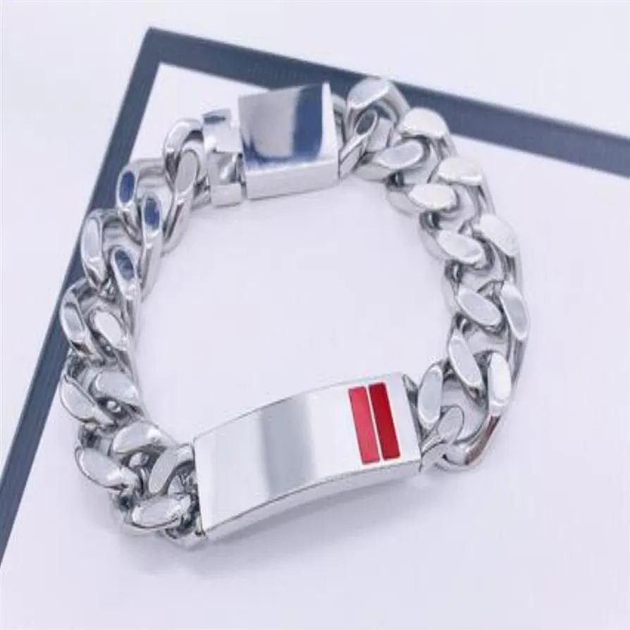 Designer Bracelet Link Womem Men Necklaces Bracelets 316L Stainless Steel Choker Jewelry High Polished Casting Chains Double Safet298d