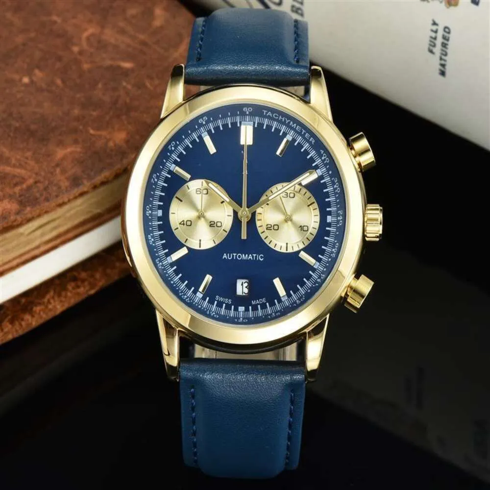 Tasarımcı Hamilton Watch Men Chronograph Saatler Tüm Dial Work Reloj Menwatch Yüksek Kaliteli Kuvars Uhren Paslanmaz Çelik Kayış Tarih Montre Hamilton Keya