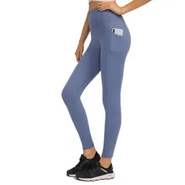 Soft Waxy Skin Friendly  Yoga Pants Side Pocket Slim Fiess Running Sports Gym Clothes Women Leggings Full Length Tight Trouses fashion 2023