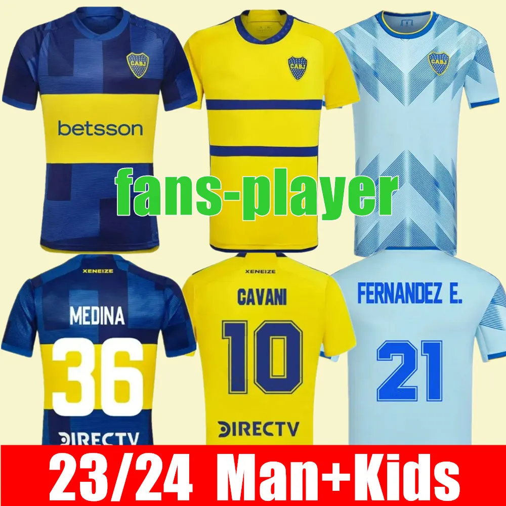 2023 2024 Boca Juniors Soccer Jerseys Villa Salvio Men Home Benedetto Salvio Camisa de Futebol 23 24 Maillot de football Tevez Carlitos Marcos Rojo Vazquez