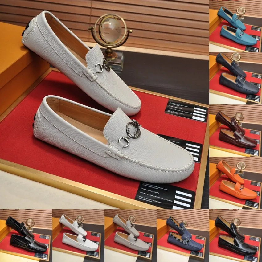 39 modello 2023 Designer Mocassini italiani Scarpe casual da uomo Scarpe di marca di lusso per uomo Mocassini in pelle Slip On Scarpe da guida per barche Abito Zapatillas