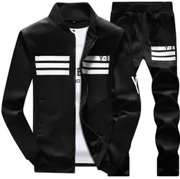 Men`s Tracksuits 2018 new men`s sports suit casual long-sleeved baseball uniform jacket Y8 student sweater male Outdoor 310q