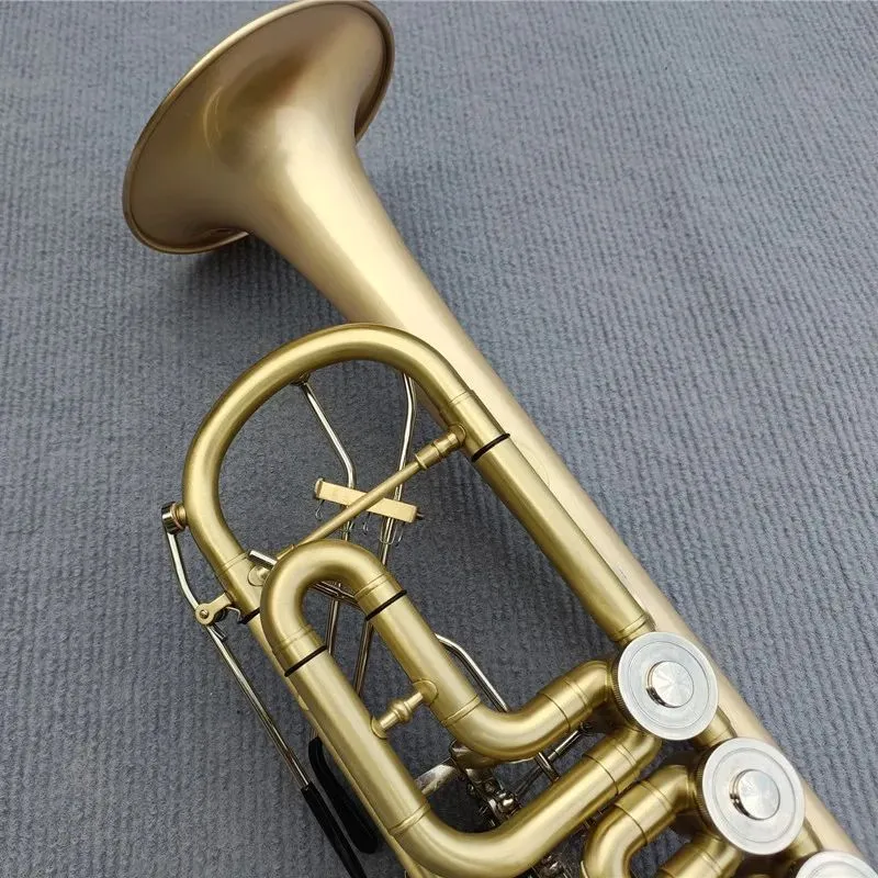 Áustria Schagerl Bb Trompete B Chave plana de latão Instrumentos musicais de trompete profissional com estojo de couro