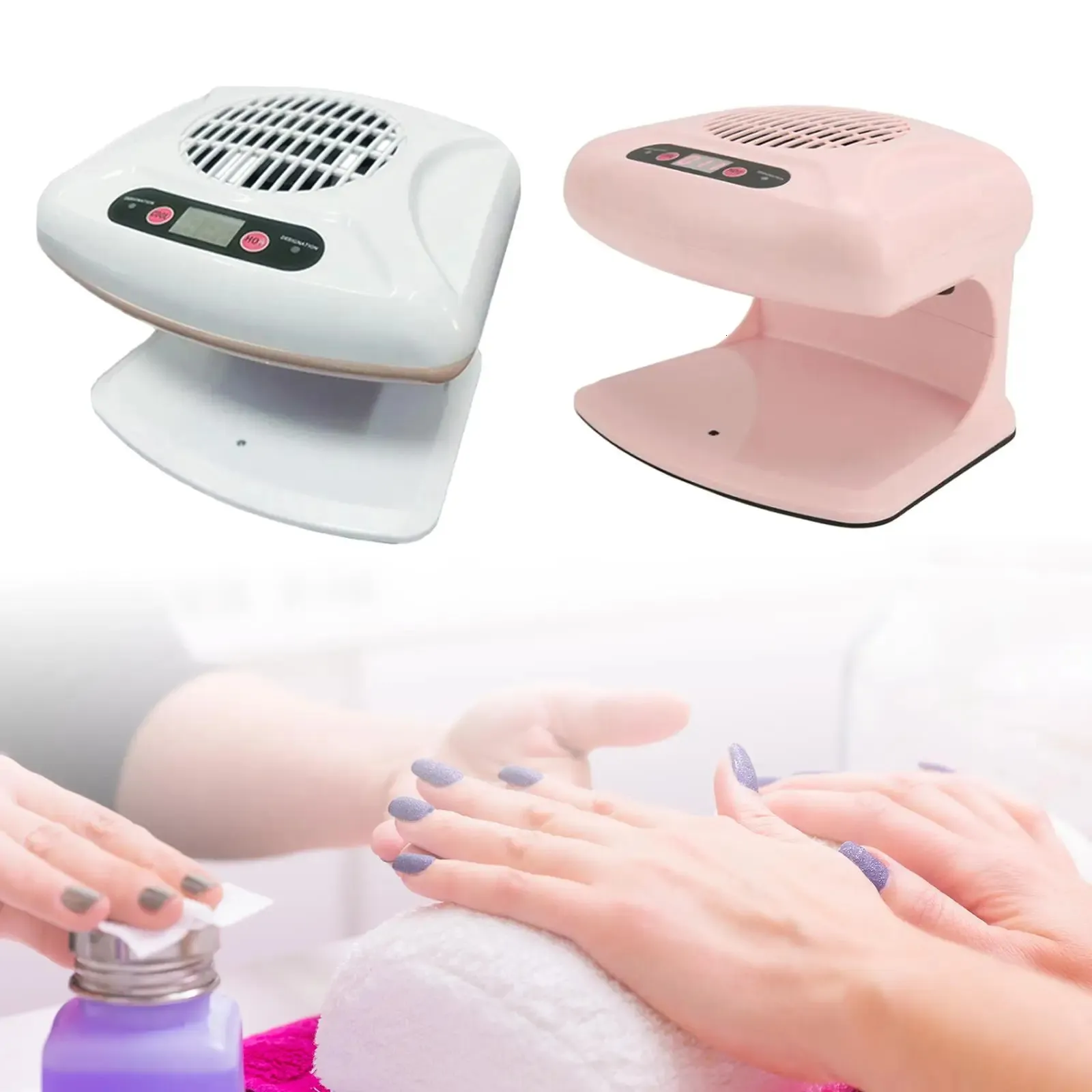 Air Nail Dryer Fan with Warm and cool wind Nail blow Dryer Machine for Fingernail Toenail Professional Salon and Home Use