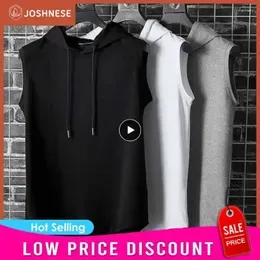 Active Shirts 1PCS Fashion Clothing Bodybuilding Muscle Guys Fitness Men Women Hooded Tank Top Vest Sportswear Sleeveless Shirt Hoodie