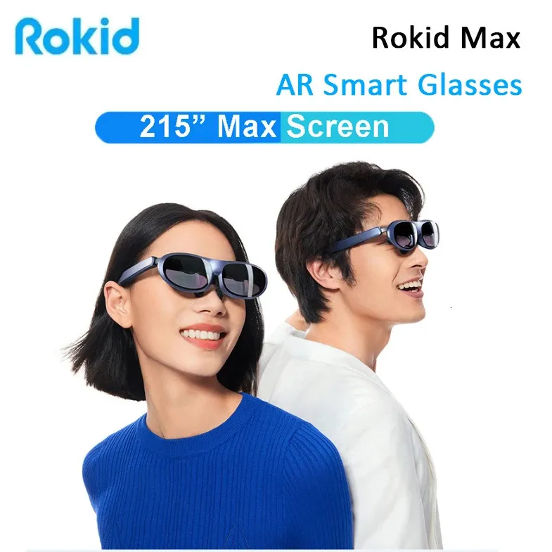 Lunettes 3D Rokid Max AR Smart Micro OLED Max écran 50 ° FoV visualisation pour PhonesSwitchPS5XboxPC VR AllinOne en stock 231215