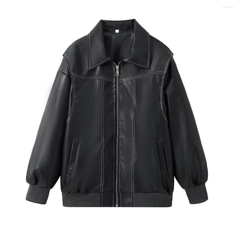 Leather Couple leather jacket for Women - Vintage PU
